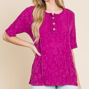 NWT BOMBOM At The Fair Animal Textured Top